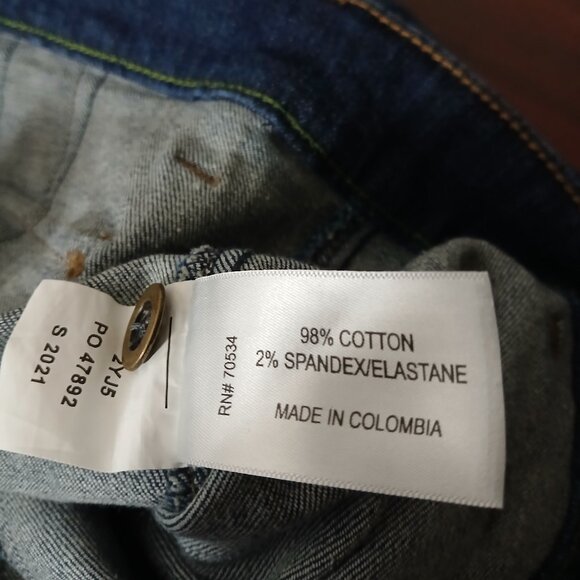 Orvis Jeans Size 14 Natural Rise Crop Capri Dark Blue Denim Stretch Flap Pocket - Picture 9 of 10